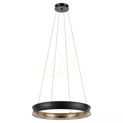 Kontrollera Larousse 75⌀ LED-pendellampa – svart, mässing – KICHLER