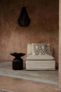 Kuddfodral BAZAR BIZAR Sahara Diamond 50x50 cm bomull natursvart small 1