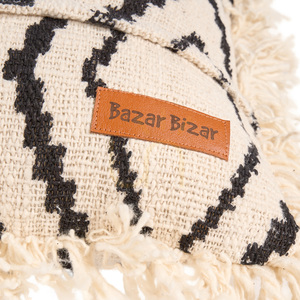 Kuddfodral BAZAR BIZAR Sahara Diamond 50x50 cm bomull natursvart small 2