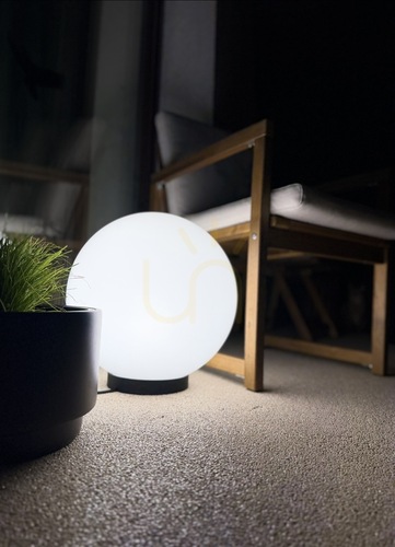 Kontrollera 40 cm hög trädgårdskula – Utomhuslampa för terrassen med ring och 3 m sladd