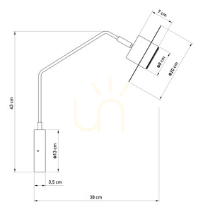 Vägglampa Sigma CHARLIE tegelröd 41765 small 1