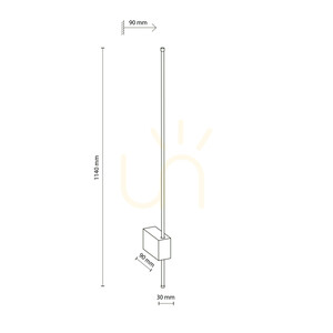 Lixa White 18 W LED-vägglampa small 8
