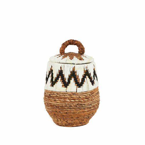 Kontrollera Korg BAZAR BIZAR Baskets i bananblad naturvit S