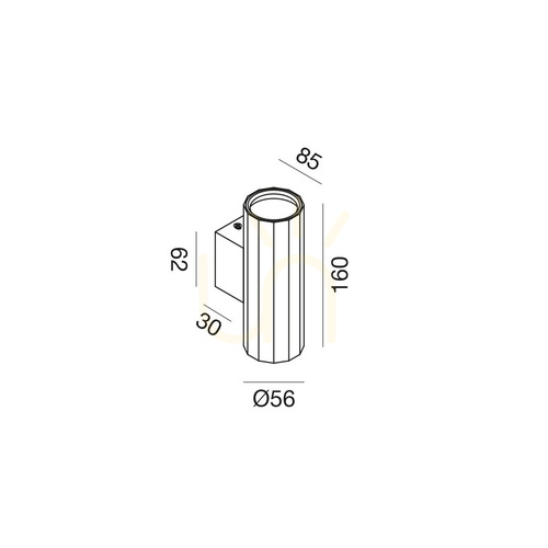 Kontrollera GAP531 Svart vägglampa från Gea Luce