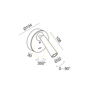 GAP580 Vit vägglampa från Gea Luce small 1