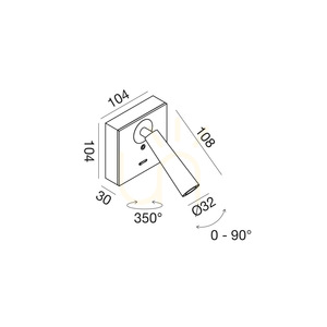 GAP590 Vit vägglampa från Gea Luce small 1