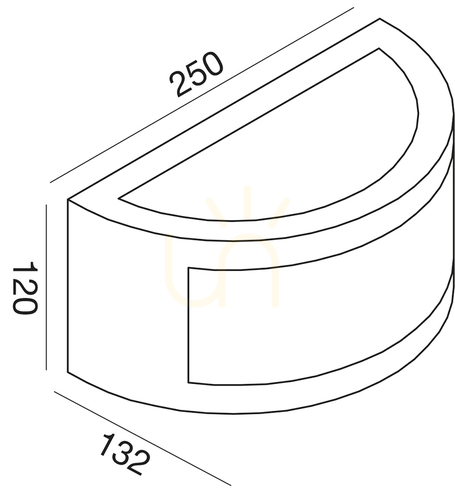 Kontrollera GES143 Vit Gea Luce vägglampa för utomhusbruk, IP54