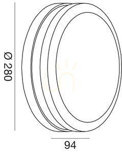 GES290 Silver Gea Luce taklampa för utomhusbruk, IP54 small 1