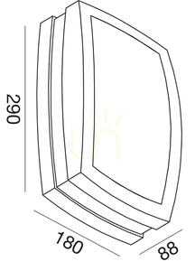 GES303 Vit Gea Luce taklampa för utomhusbruk, IP54 small 1