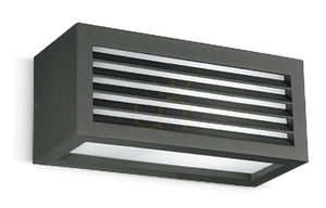 GES310 Vägglampa i grafit för utomhusbruk från Gea Luce, IP54 small 0