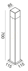 GES412 Graphite Gea Luce belysningsstolpe, IP44 small 1