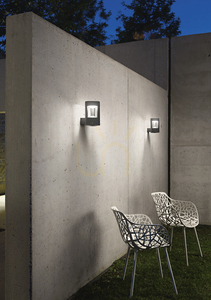 GES482 Silver Gea Luce vägglampa för utomhusbruk, IP54 small 1