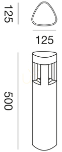 GES490 Graphite Gea Luce belysningsstolpe, IP54 small 1
