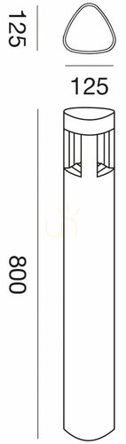 Kontrollera GES491 Graphite Gea Luce belysningsstolpe, IP54