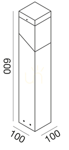 GES600 Vit Gea Luce IP44 belysningsstolpe small 1