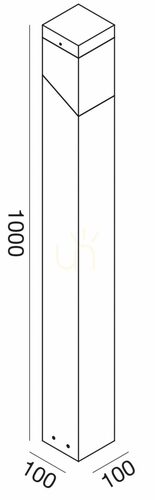 Kontrollera GES611 trädgårdspollare grafit 100 cm, aluminium, opalskärm, E27 max 28 W, IP44, Gea Luce