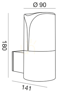 GES713 Vit Gea Luce vägglampa för utomhusbruk, IP44 small 2