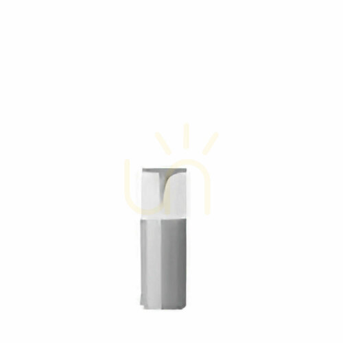 Kontrollera Gea Luce GES720 pollare 30 cm, E27 max 18 W, aluminium metallicgrå, opalskärm, IP44