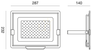 Gea Luce GES844C vit LED-strålkastare, IP65 small 1