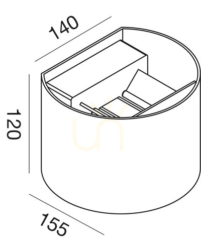Kontrollera GES876N Utomhusvägglampa, brun, Gea Luce, IP65