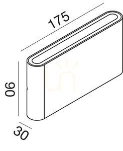 GES881N Graphite Gea Luce vägglampa för utomhusbruk, IP54 small 1