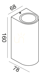GES904 Graphite Gea Luce vägglampa för utomhusbruk, IP44 small 1