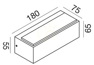 GES962 Rostfärgad Gea Luce vägglampa för utomhusbruk, IP65 small 1