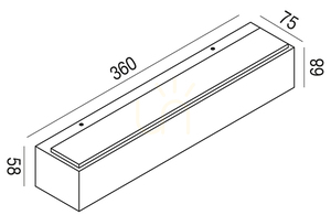 GES963 Graphite Gea Luce vägglampa för utomhusbruk, IP65 small 1