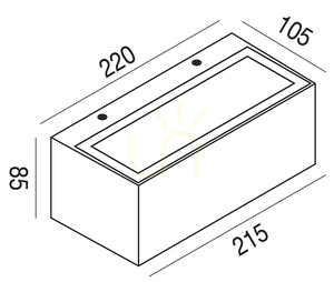 GES972C Rostfärgad Gea Luce vägglampa för utomhusbruk, IP65 small 1