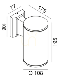GES1005 Rostfärgad Gea Luce vägglampa för utomhusbruk, IP65 small 1