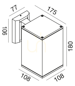 Gea Luce GES1013 antracit vägglampa för utomhusbruk IP65 E27 small 1
