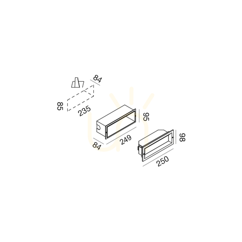 Kontrollera GES1192N Gea Luce IP65 trappbelysning