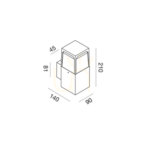 GES2020 Gea Luce IP44 vägglampa för utomhusbruk small 1
