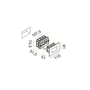 Gea Luce GES2040 infälld LED-trappbelysning, vitt glas, 4,5 W IP66 small 1