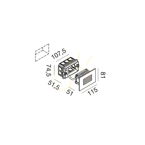 Kontrollera GES2050 Gea Luce IP66 Trappbelysning