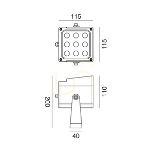 GES2232 Brown Gea Luce IP65 LED-strålkastare small 1