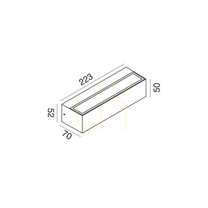 GES2245 Brown Gea Luce vägglampa för utomhusbruk, IP65 small 1