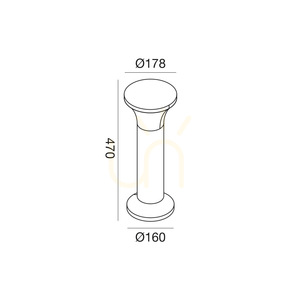 GES2270 Anthracite Gea Luce belysningsstolpe, IP54 small 1