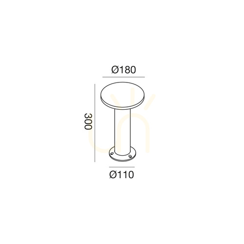 Kontrollera GES2331N brun LED-trädgårdspollare Gea Luce IP65