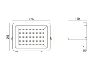 GES2341 Svart Gea Luce IP65 LED-strålkastare small 1