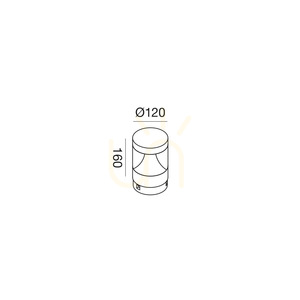 GES2391 Brown Gea Luce IP65 belysningsstolpe small 2