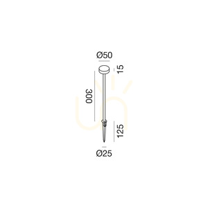 GES2421N Brun Gea Luce IP65-belysningsstolpe small 1