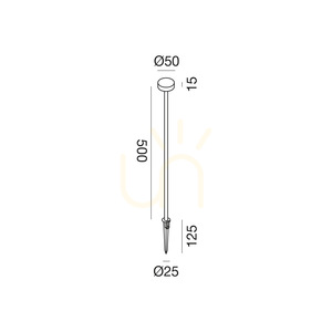 GES2423N Brun Gea Luce IP65-belysningsstolpe small 1
