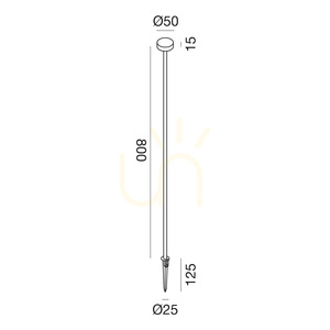 GES2425N Brun Gea Luce IP65-belysningsstolpe small 1