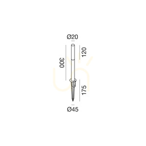 GES2431C Brun Gea Luce IP65-belysningsstolpe small 1