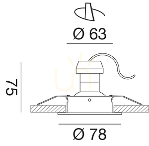 GFA221 Infälld belysning, vit, Gea Luce small 1