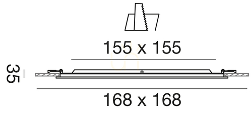 Kontrollera GFA754C Infälld belysning, vit, Gea Luce