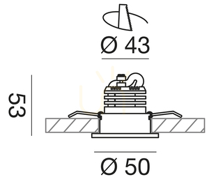 GFA770N Infälld belysningsarmatur, vit, Gea Luce small 1