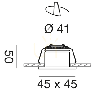 GFA851C Infälld belysningsarmatur, vit, Gea Luce small 1
