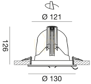 GFA910N Infälld belysningsarmatur, vit, Gea Luce small 2